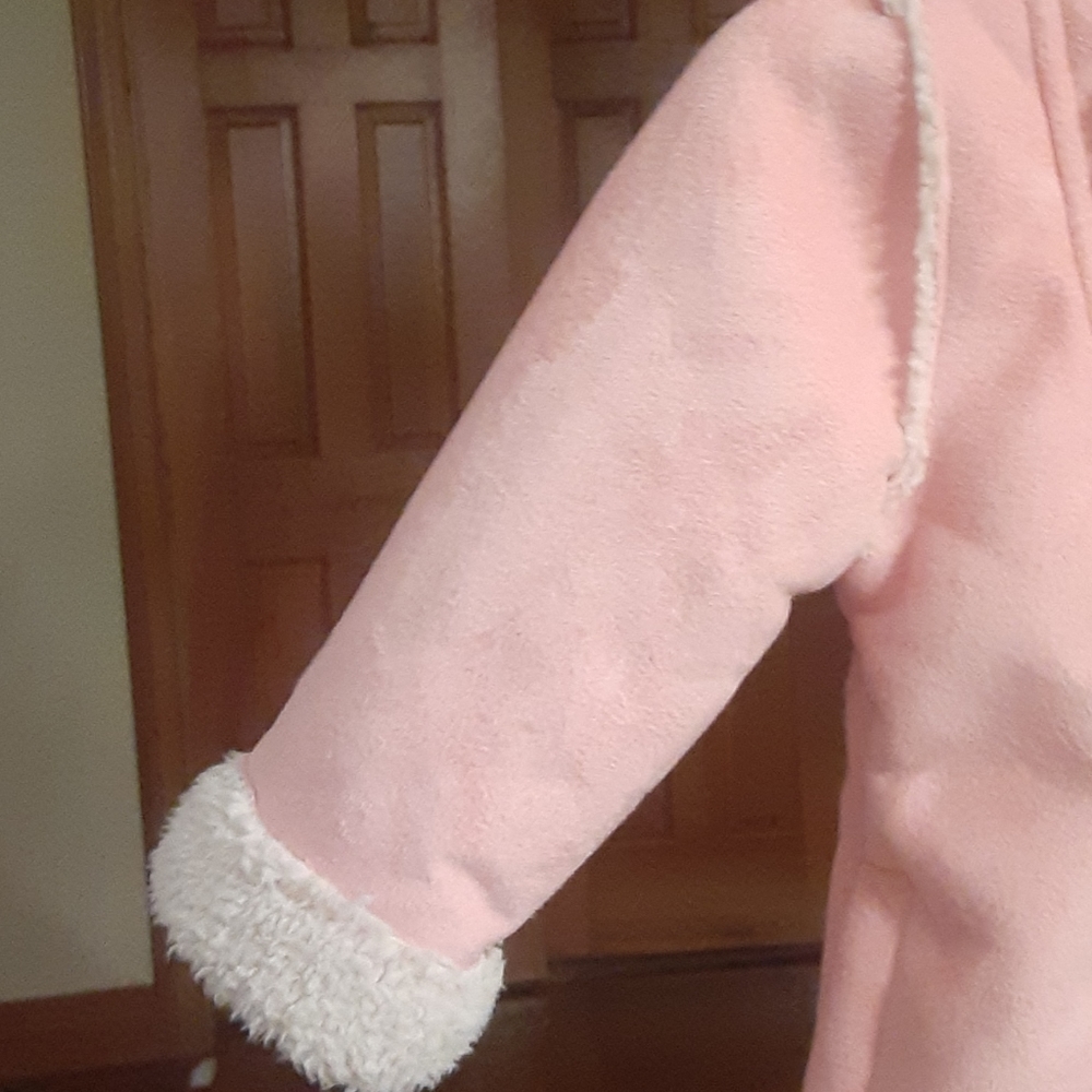 Old Navy faux suede hooded infant jacket - Picture 3 of 10